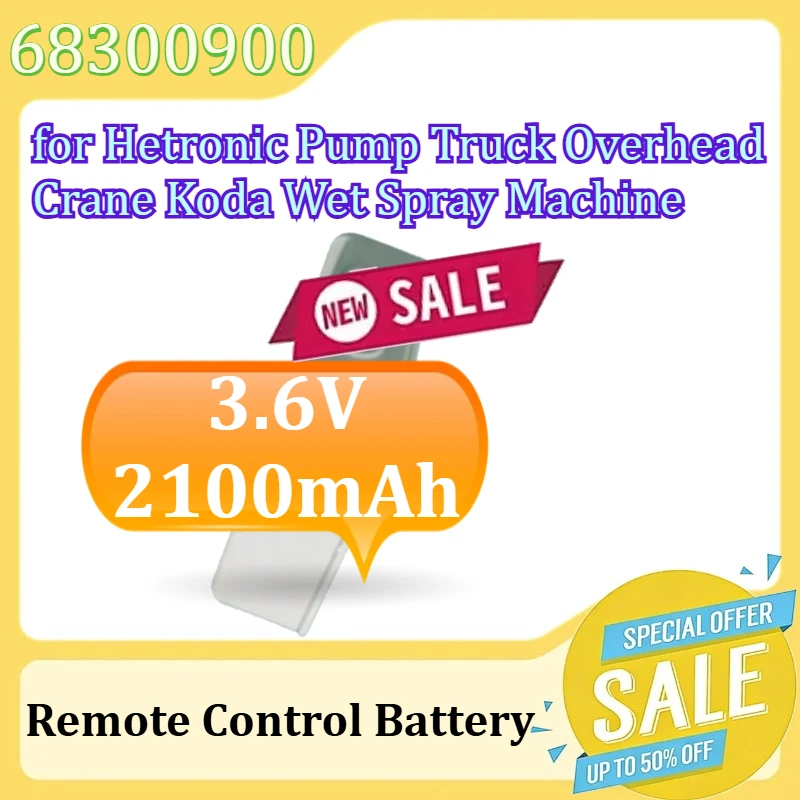 

68300900 Remote Control Battery for Hetronic Pump Truck Overhead Crane Koda Wet Spray Machine Battery 3.6V 2100mAh
