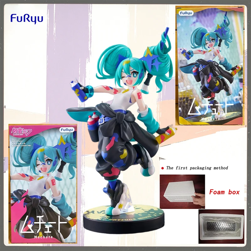 在庫あり。furyu-muchute-初音ミク-ボーカロイド-グラフィティ衣装フィギュア。デスクトップ装飾、アニメグッズ、コレクション、ギフトに。