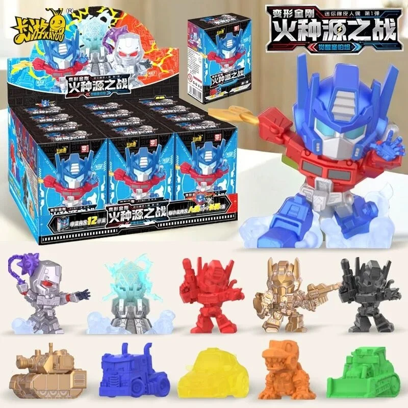 Kayou Transformers Blind Box Spark War Optimus Prime Mini Rubber Doll Megatron Collect Toys Children'S Toys Rarity Kids Gift Toy