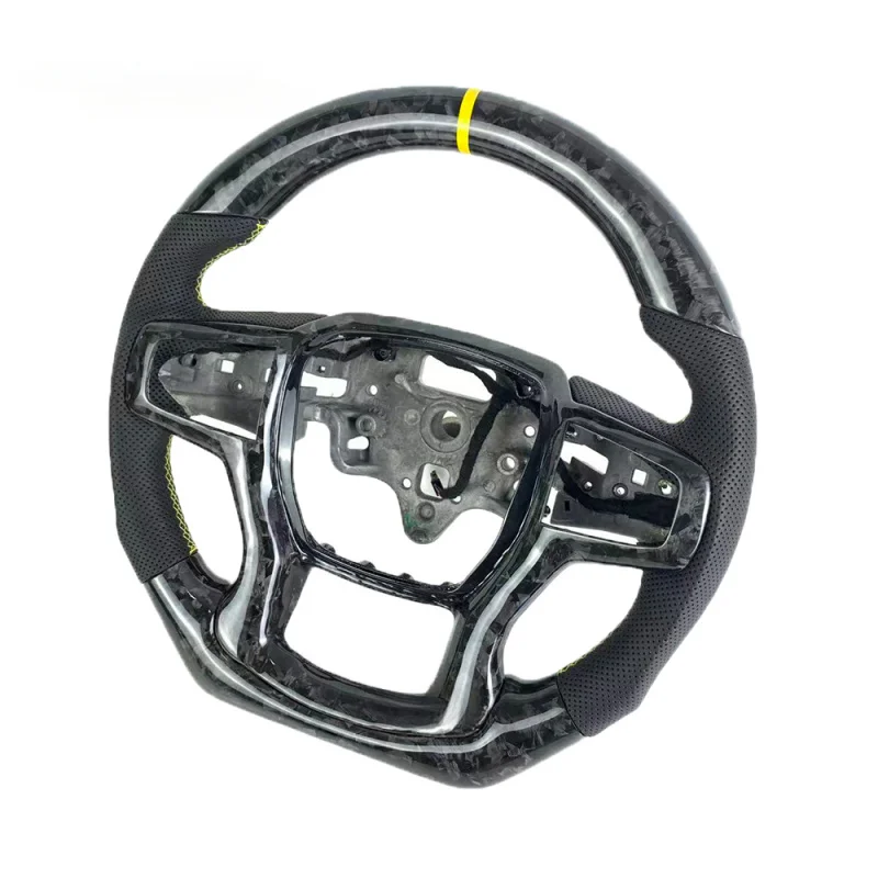For Chevrolet Silverado/Corvette C8/Cruze SS/ZL1 Customizable Red Forged Carbon Fiber Steering Wheel | 2007-2014