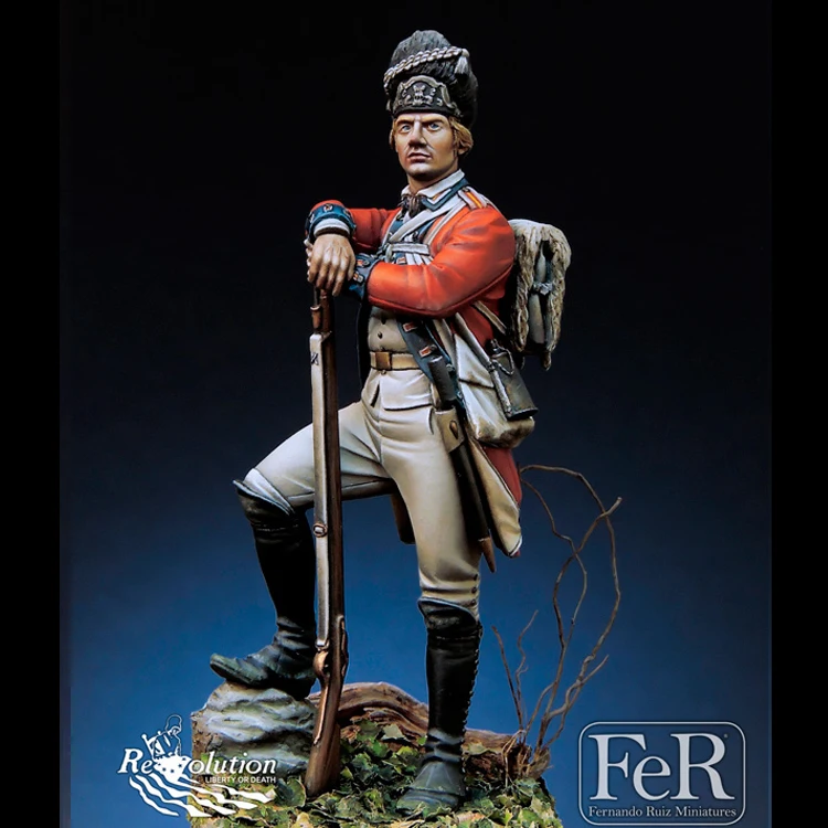 1/24 Royal Welch Fusiliers, Bunker Hill, 1775, Resin Model figure GK, Historical themes, Unassembled and unpainted kit