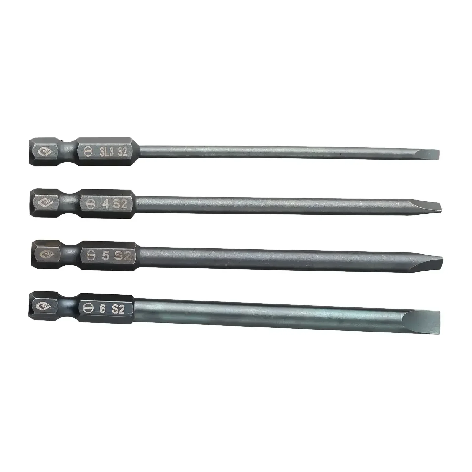 

Screw Driver Bit Slotted Screwdriver Carpentry Work Shank Size 6.35mm Hex Slotted Tip 4pcs Alloy Steel Air Drills