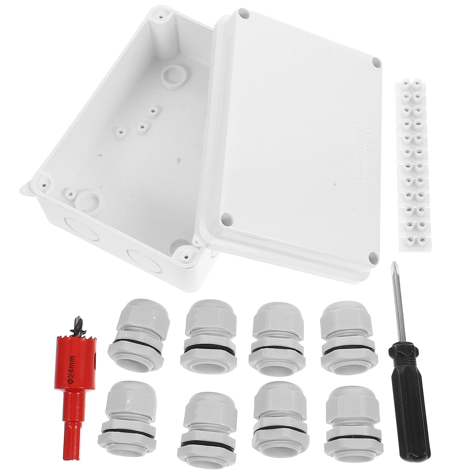

10pcs Detachable Waterproof Junction Box PP Terminals Connector Wiring Sealing Performance Indoor Outdoor Electrical Boxes