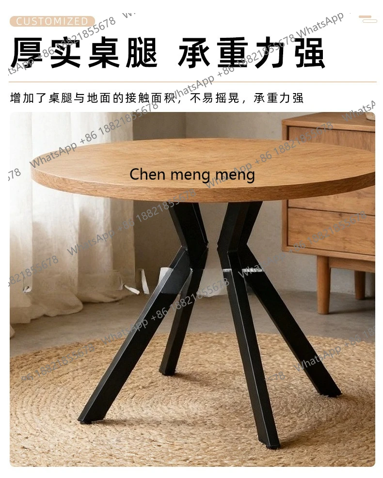 

American retro round table outdoor courtyard casual coffee table small dining table for B & B hotels