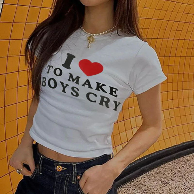 

American Street Style Short Letter Printed T-shirt New Basic Versatile Casual Short Sleeved Knitted Top Female Clothing