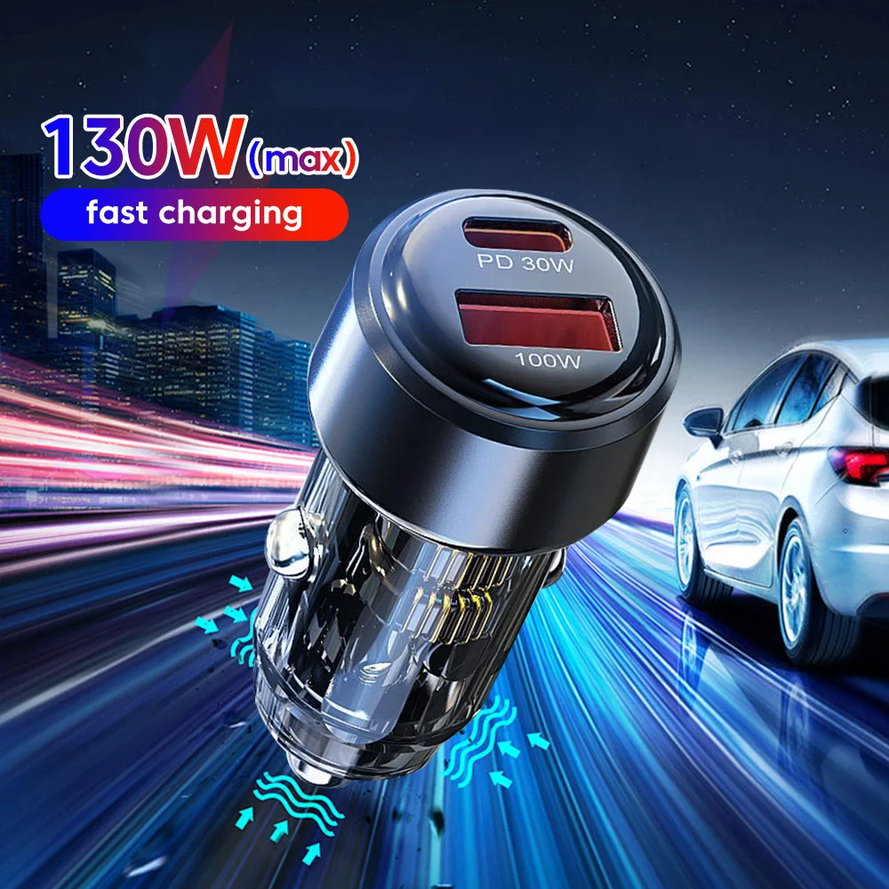 30W PD car charger USB Type C fast charging car adapter suitable for iPhone8-16 Huawei Xiaomi VIVO fast charging