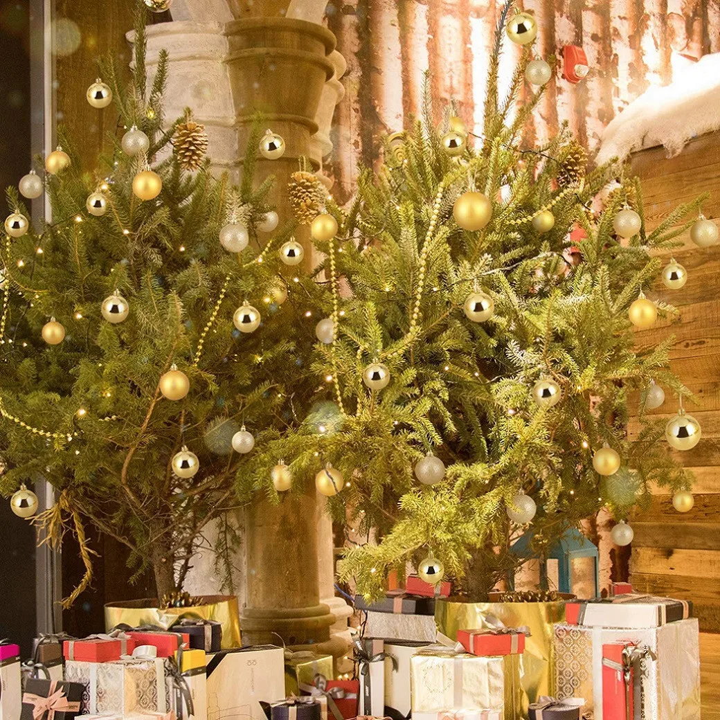 عيد الميلاد كرات الديكور كرات الحلي زينة عيد الميلاد المنزل داخلي الحلي في الهواء الطلق حفل زفاف 36 قطعة حديقة معلقة