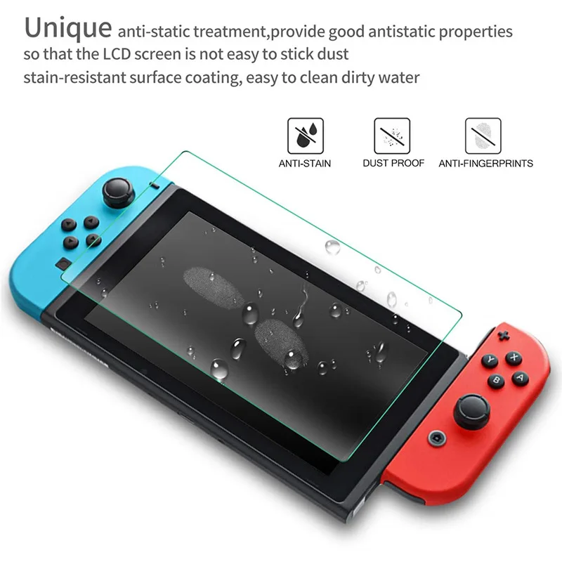 新1パック保護ガラスnintendスイッチ強化ガラス画面保護フィルムnintendosスイッチnsガラスアクセサリー