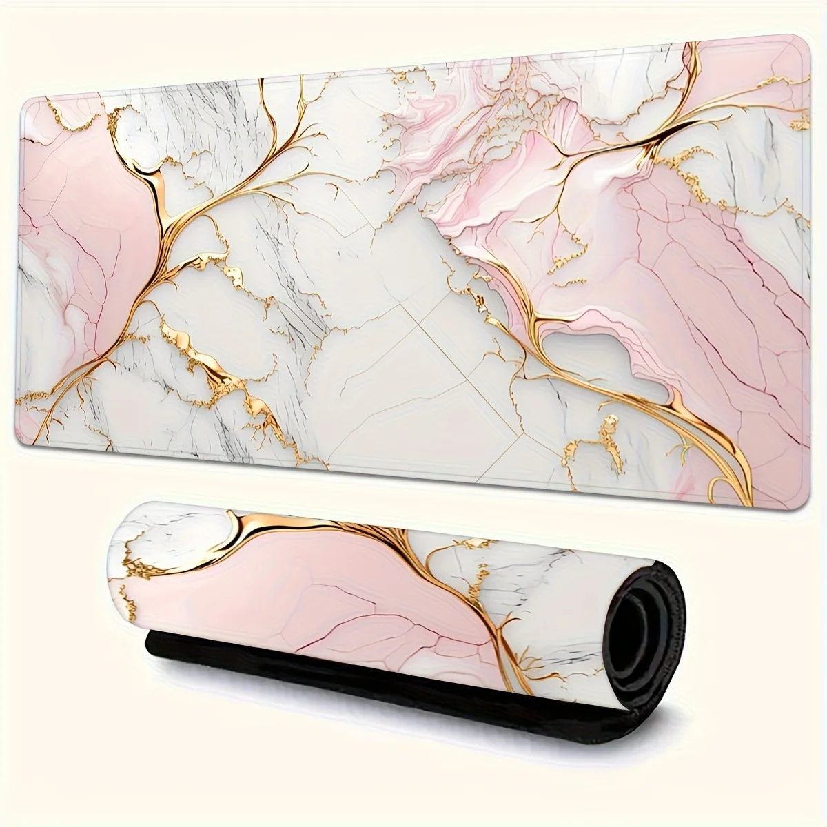 

Modern Minimalist &White Marble Mouse Pad Large Rubber Non-slip Desk Accessories Mousepad for Office & Gamer Keyboard Decor Mat