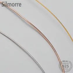 50cm 0.4/0.5/0.6/0.7/0.8/1MM Solid 925 Sterling Silver Wire for DIY Fine Jewelry Making Platinum Rose Gold Plated