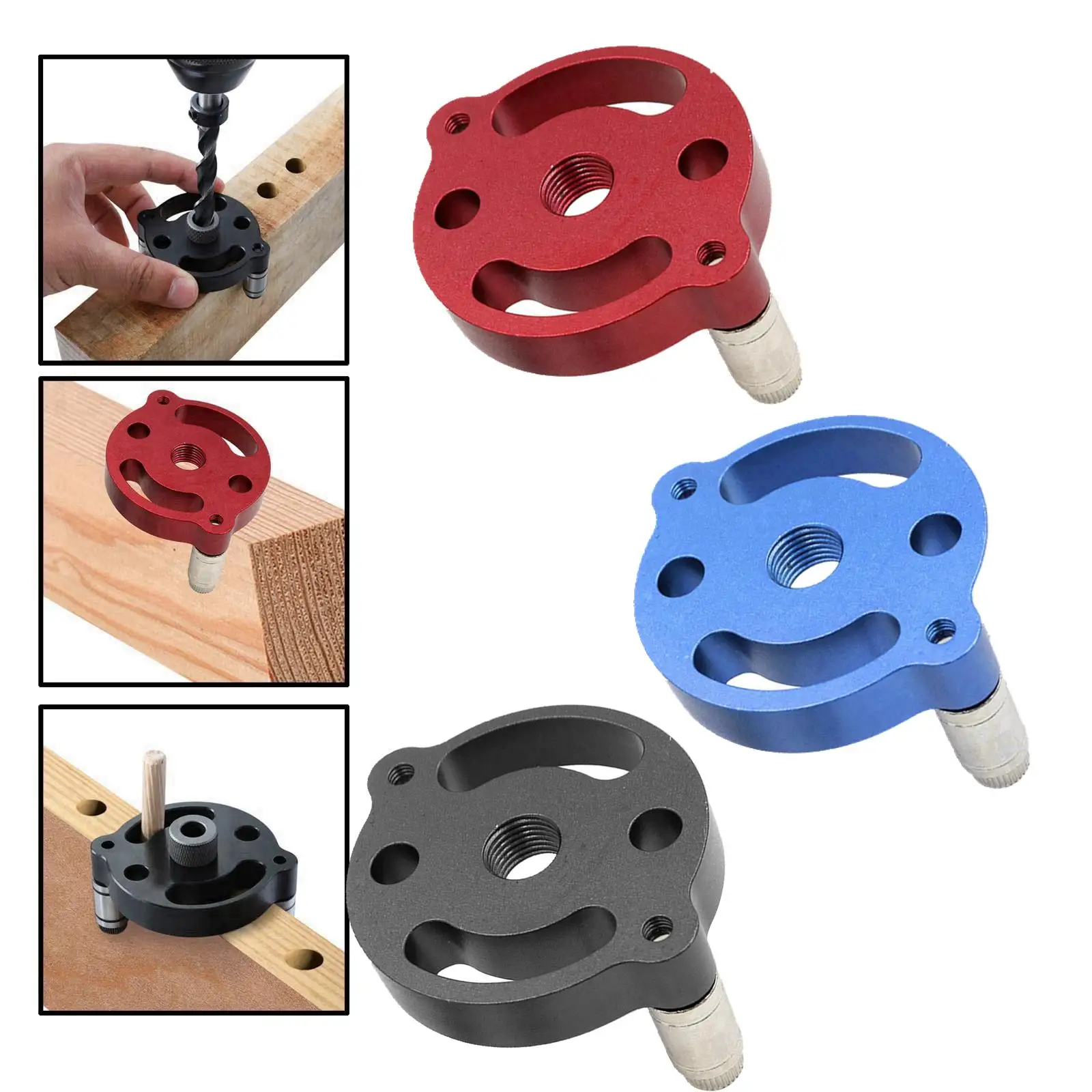 Adjustable Self Centering Dowel Jig Kit for Woodworking with 9 Drill Bushing Sizes 2 to 10mm and Anti Rust Aluminum Body