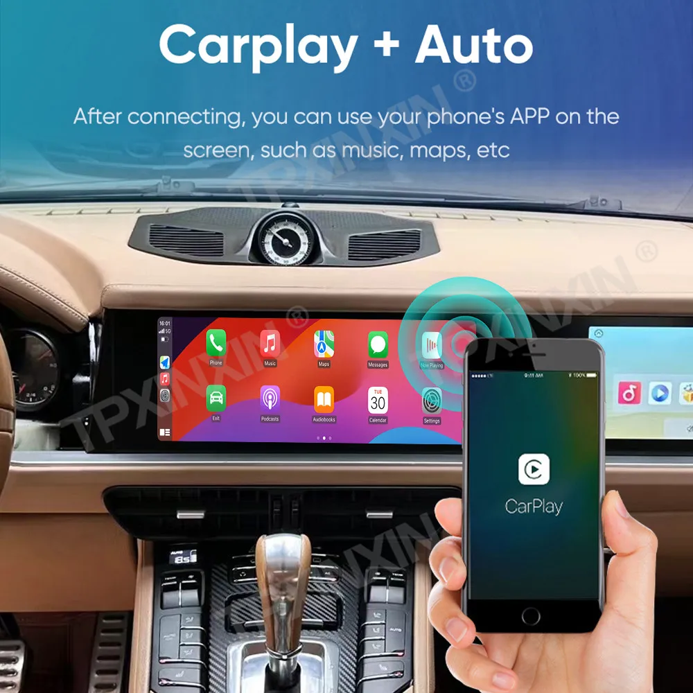 12.3 Multimedia Android Screen Car Radio For Porsche Cayenne 2010 2011 2012 2013 2014 2015 2016 2017 Upgrade 2024 GPS Head Unit