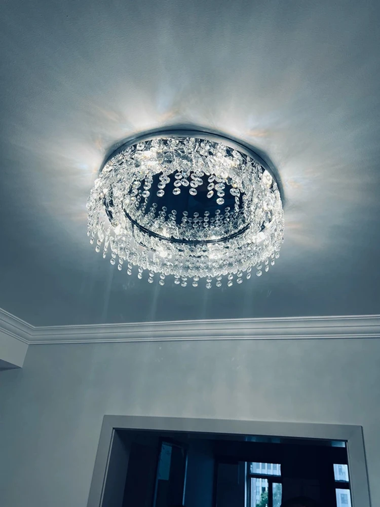 Modern Luxury Crystal Ceiling Light Suitable For Hotel Lobby Decoration Lights Living Room Kitchen Chandelier Indoor Lighting