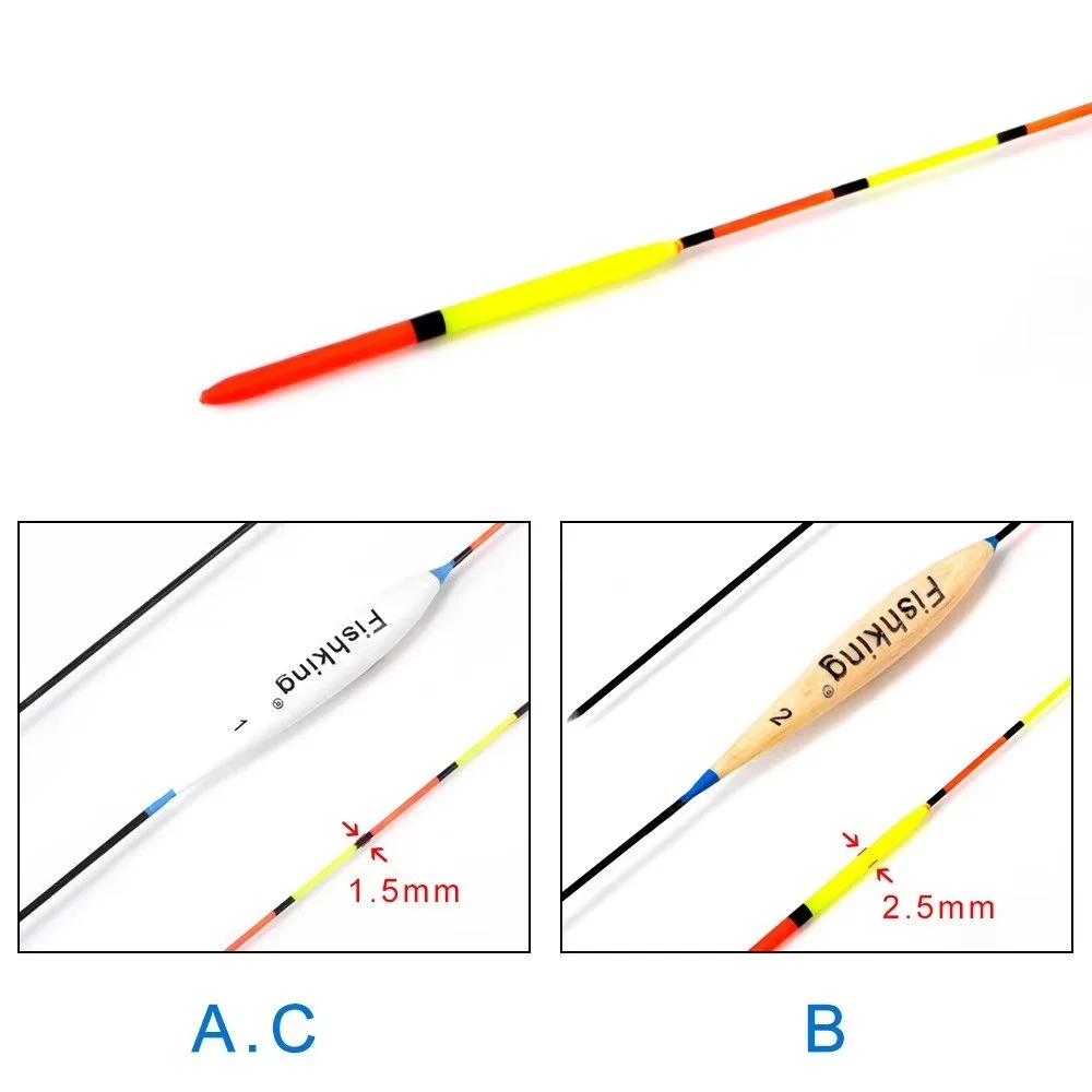 NGB 3PCS Long Tail Fishing Float Buoy Bobbers Barguzinsky Fir Floats 34cm-36cm 1.2g-1.5g Paulownia Carp Fishing Accessory