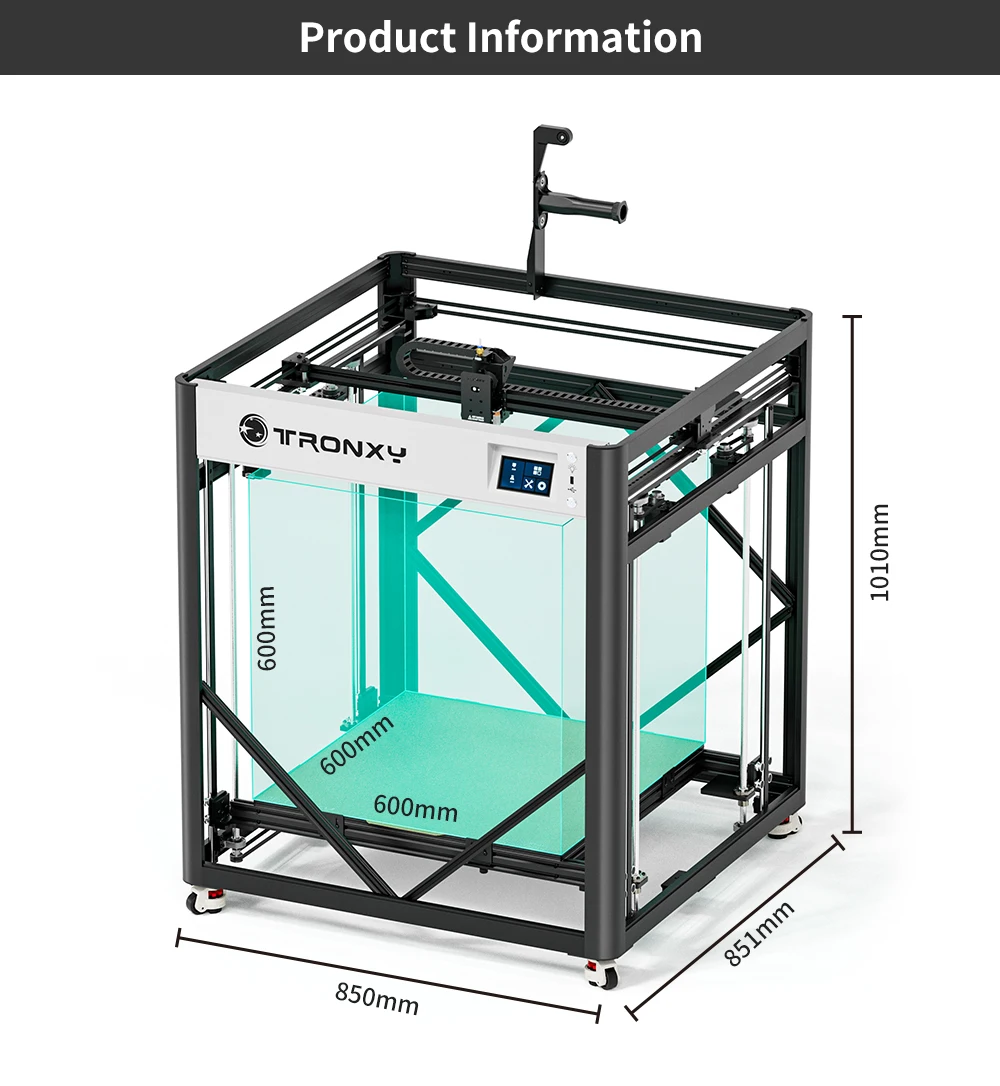 TRONXY VEHO 600 PRO-V3 طابعة ثلاثية الأبعاد شاشة 7 بوصة 600*600*600 مللي متر حجم الطباعة مع البرامج الثابتة كليبر مجموعات طابعة ثلاثية الأبعاد RU مستودع الولايات المتحدة