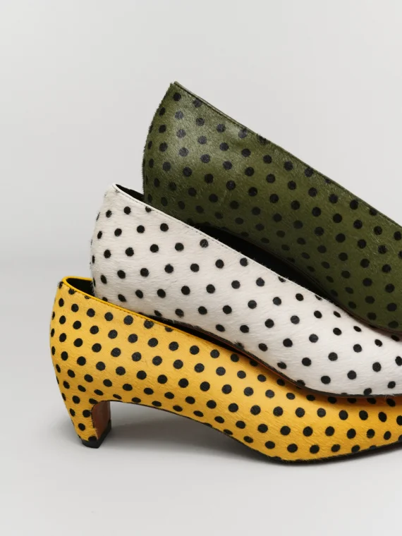 ALIAS MAE 2026 Early Spring New Spotted Horsehair Pointed Low Heel Women's Shallow Mouth Casual Versatile Single Shoes