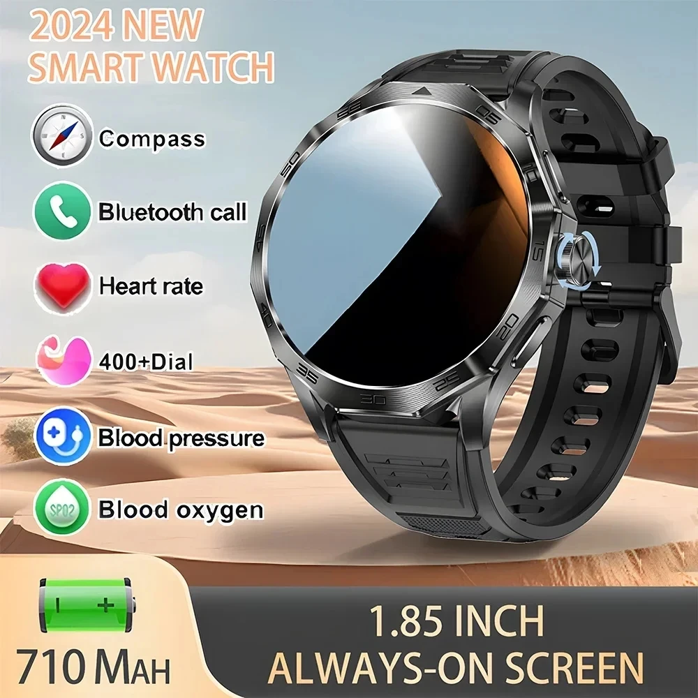 

New Original Smart Watch GPS Sports Men 1.85 Inch HD AMOLED Screen 710 Mah Battery Bluetooth Call Smart Watch for Huawei Xiaomi