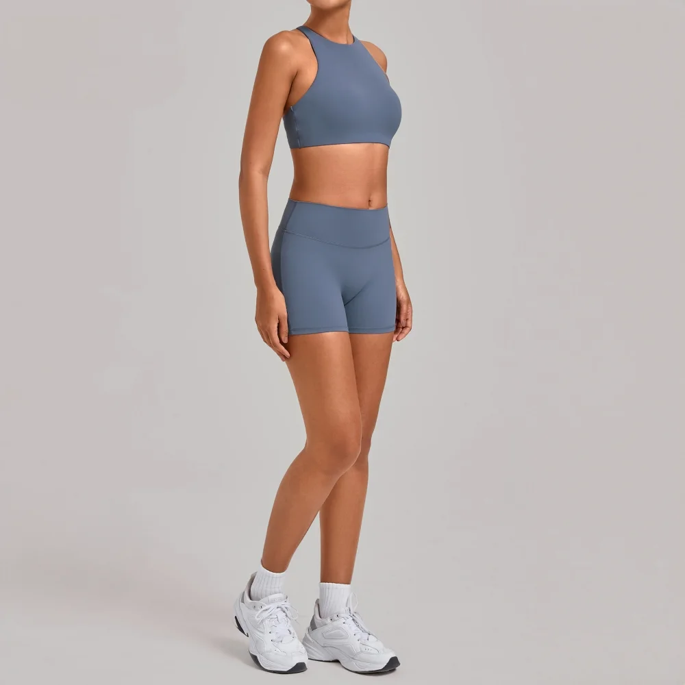 

Комплект для йоги: женская спортивная одежда для тренировок, двухкомпонентный костюм для йоги, женская спортивная одежда, спортивный бюстгальтер, шорты для фитнеса, леггинсы с высокой талией для женщин