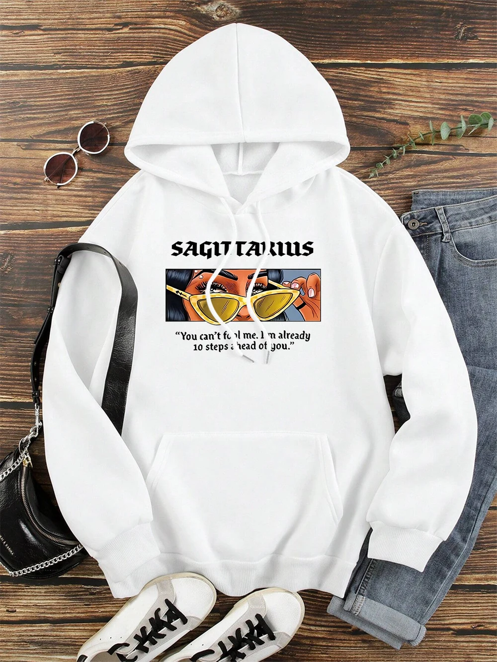 Sagittarius You Can'T Fool Me Men Women Sweatshirt Pullover Hip Hop Clothing Casual Pocket Hoody Funny Loose Hoodies Couple