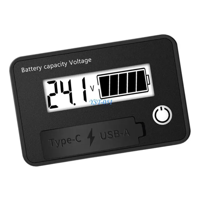 

E15A 12V 24V Battery Capacity DC8-30V Leads Acid Lithium Battery Voltages Tester Battery Levels