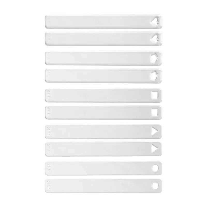 AC62-5 Pairs Clay Rolling Pin Guides For Dough Thickness 2/3/4/5/6Mm Polymer Clay Thickness Ruler Clay Roller Tools