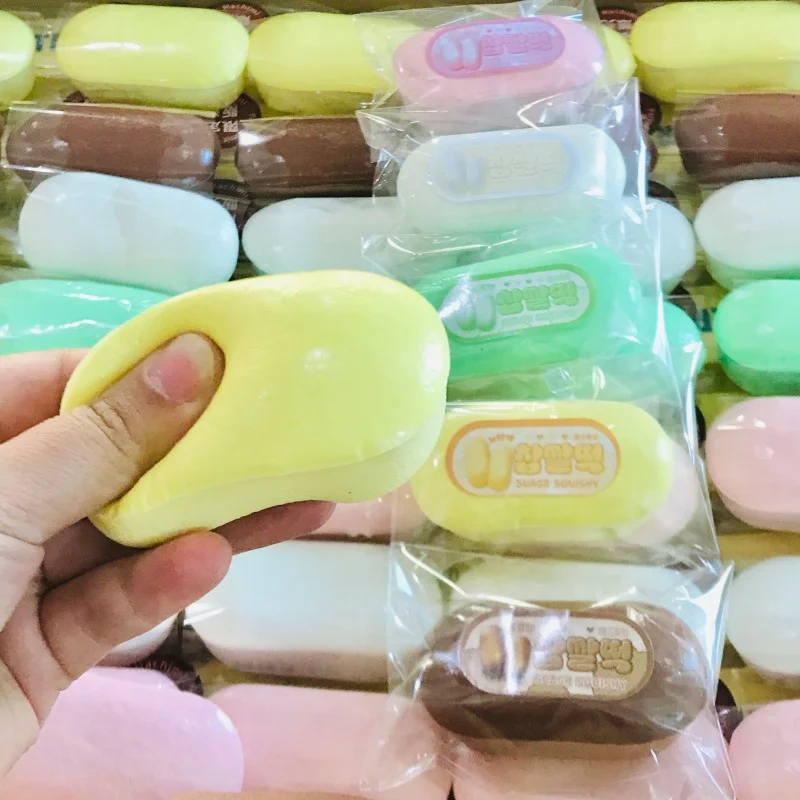 Cute Mini Squishy Bread Fidget Toy Anti-Stress Slow Rising ASMR Sensory for ADHD Autism Anxiety Gifts Kids Adults