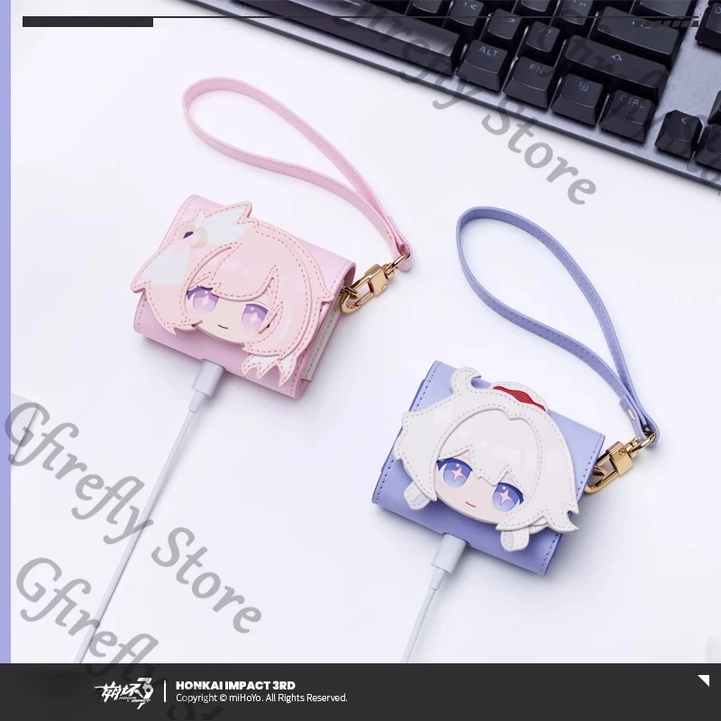 

Honkai Impact 3 Elysia Kiana Cosplay Headphone Bag Keychain Genuine Storage Ornament Figurine Christmas Otaku Mascot