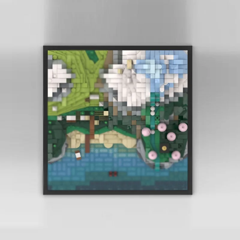 Modello di Città in Mattoncini MOC, Paesaggio Giapponese, Tecnologia Modulare, Regalo per Bambini, Giocattoli da Assemblare