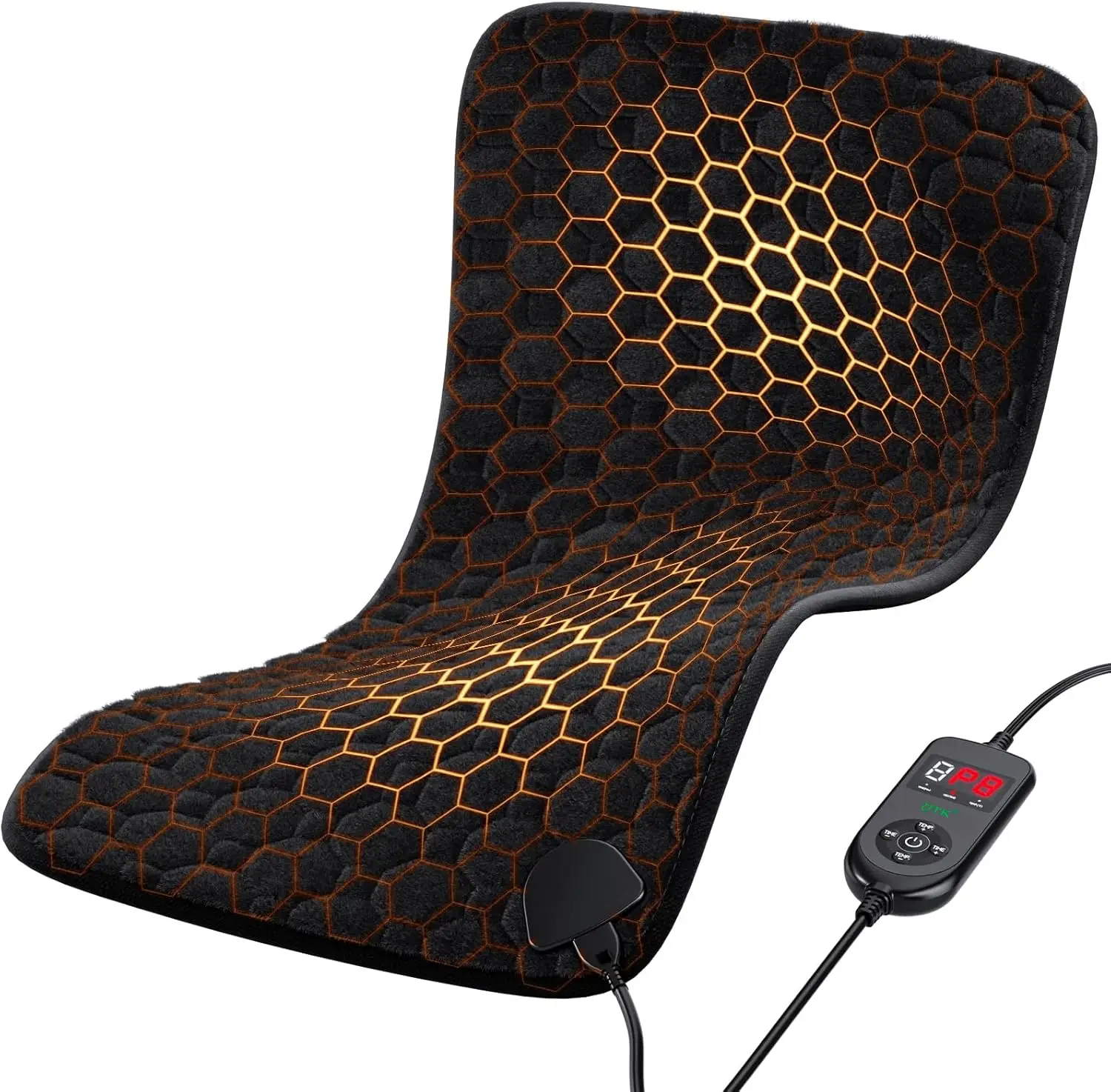 Far Infrared Heating Pad 12x24, 30s Fast Heat 8 Levels Max 159℉, Full Body Strap FSA HSA Washable