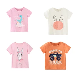 Jumping Meters 2-7T  Summer Girls T Shirts Short Sleeve Hot Selling Kids Tees Tops Baby Costume Kids Animals Shirts