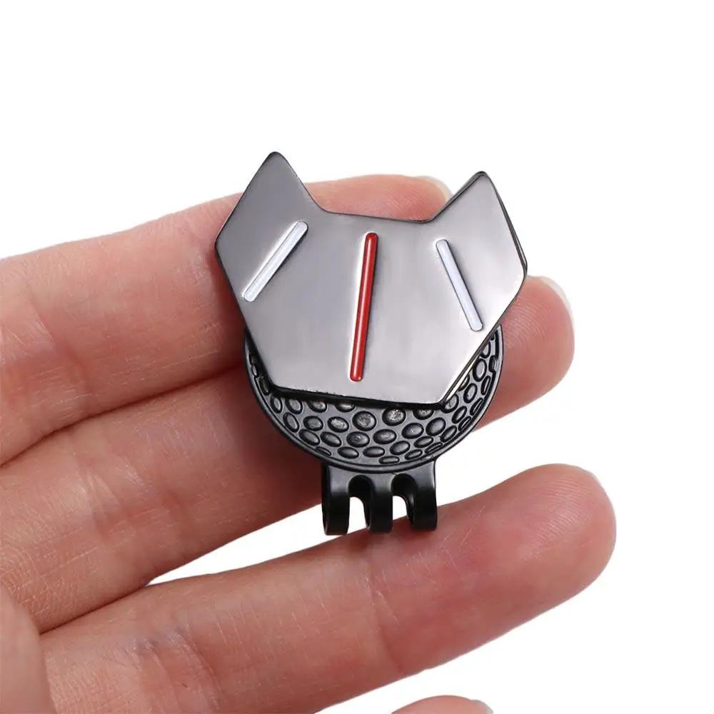 Golf Equipment Zinc Alloy Golf Hat Clip Ball Marker Magnetic Small Magnetic Golf Marker Convenient Black/Silver Golf Course