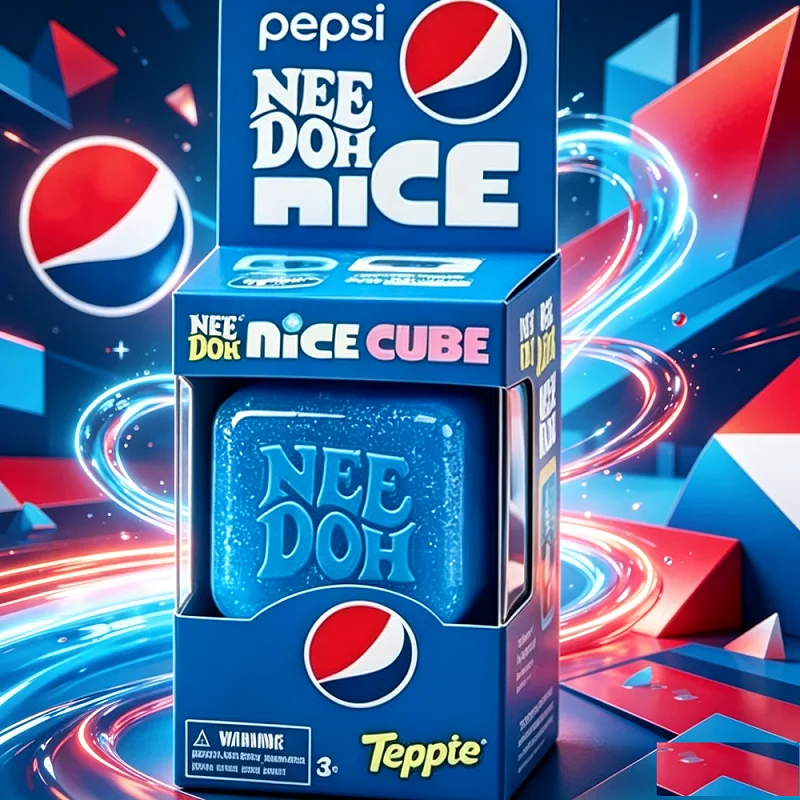 Juguete Antiestrés Nee Dohn Nice Cube Dr Pepper, Cubo Sensorial Suave para Niños y Adultos, Alivio de la Ansiedad