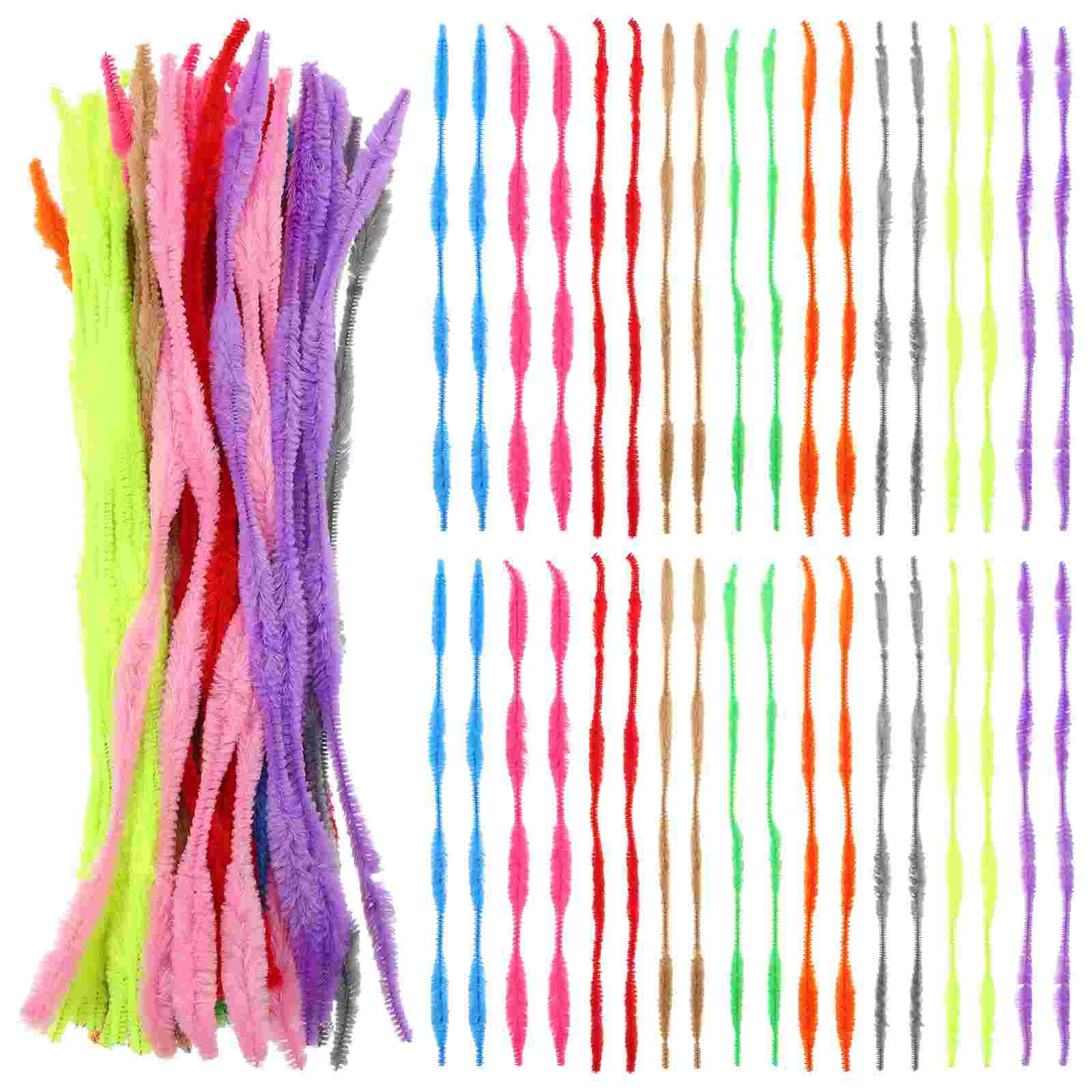 200pcs Thicken DIY Craft Kids Wave Stick Funny Twisting Rod Educational Toy (200pcs/Set) twisting stick