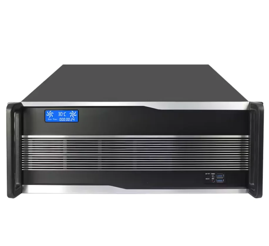 IDC 19 Inch Rackmount Eatx Server Case 4U LCD Industrial Computer Chassis with Fan Plastic Atx Form Factor for Internal Storage