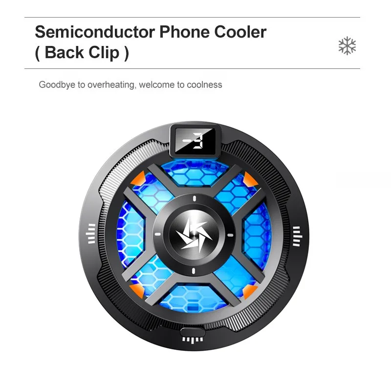 New SL18 magnetic digital display mobile phone radiator, universal iPhone Samsung Android mobile phone cooler game cooling