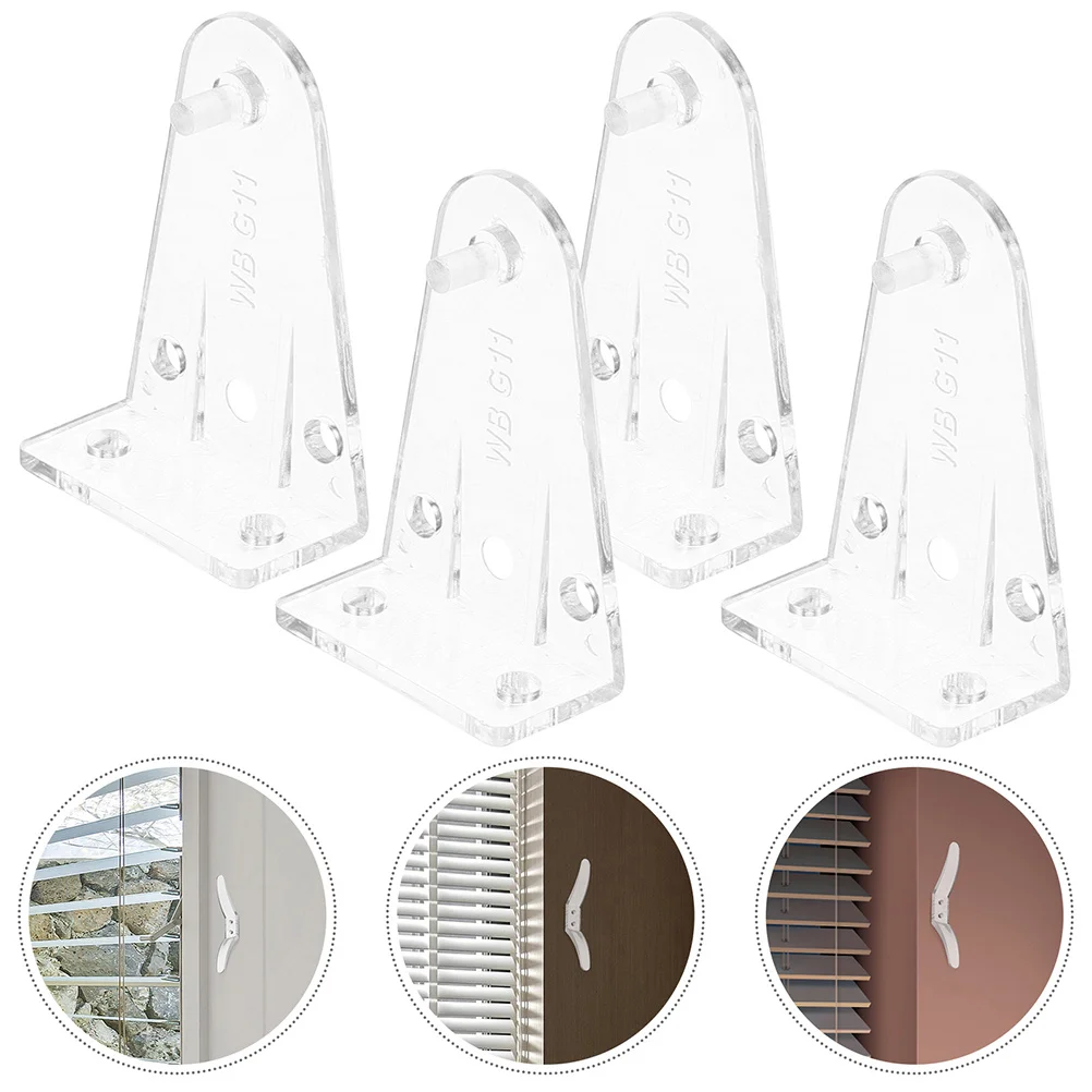 

12Pcs Window Blind Clips 1 Inch Clear Plastic Blind Brackets for Blinds Bottom Rail Hold Down Fasteners Home Office Shade
