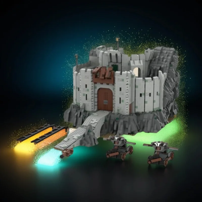 5453pcs MOC UCS Helm S Deep Part 1 Hobbit Lord Rings The Model Building Blocks Construction Toys Christmas Gift DIY Creative