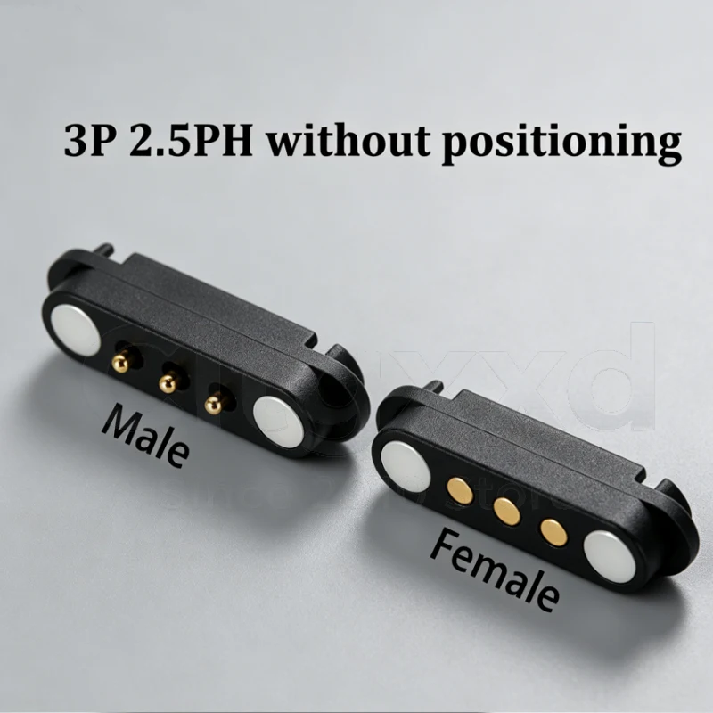 1 Satz 2A DC magnetischer Pogo-Pin-Steckverbinder 2-8-polig 2,5/2,8 mm mit/ohne Ohren für intelligentes Laden von DIY-Elektronikprodukten – Detail 6