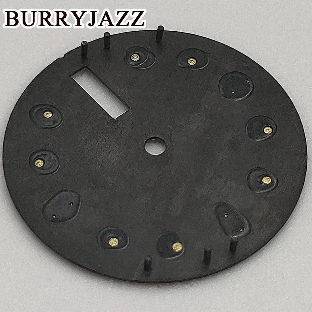 BURRYJAZZ 29 мм без логотипа NH36, циферблаты для часов, черный, синий циферблат, зеленый, светящийся, подходит для часов 3,8, 4,2, корона