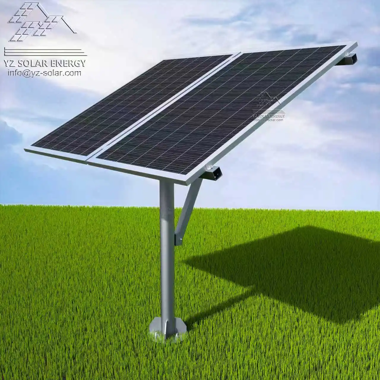 High Accuracy SUS304 Stainless Steel Single Pole Ground Mounting System Solar Anchors Quick Installation Anodized Wind Load - Detail 1