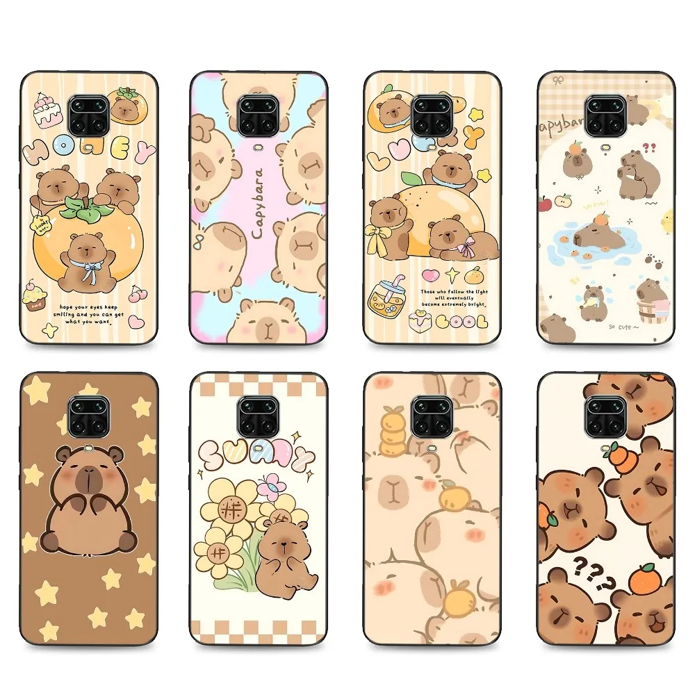 

Cartoon Capybara Phone Case For Xiaomi Mi 5X 8 9 10 11 12 Lite Pro 10T PocoX3pro PocoM3 Note 10 Pro Lite