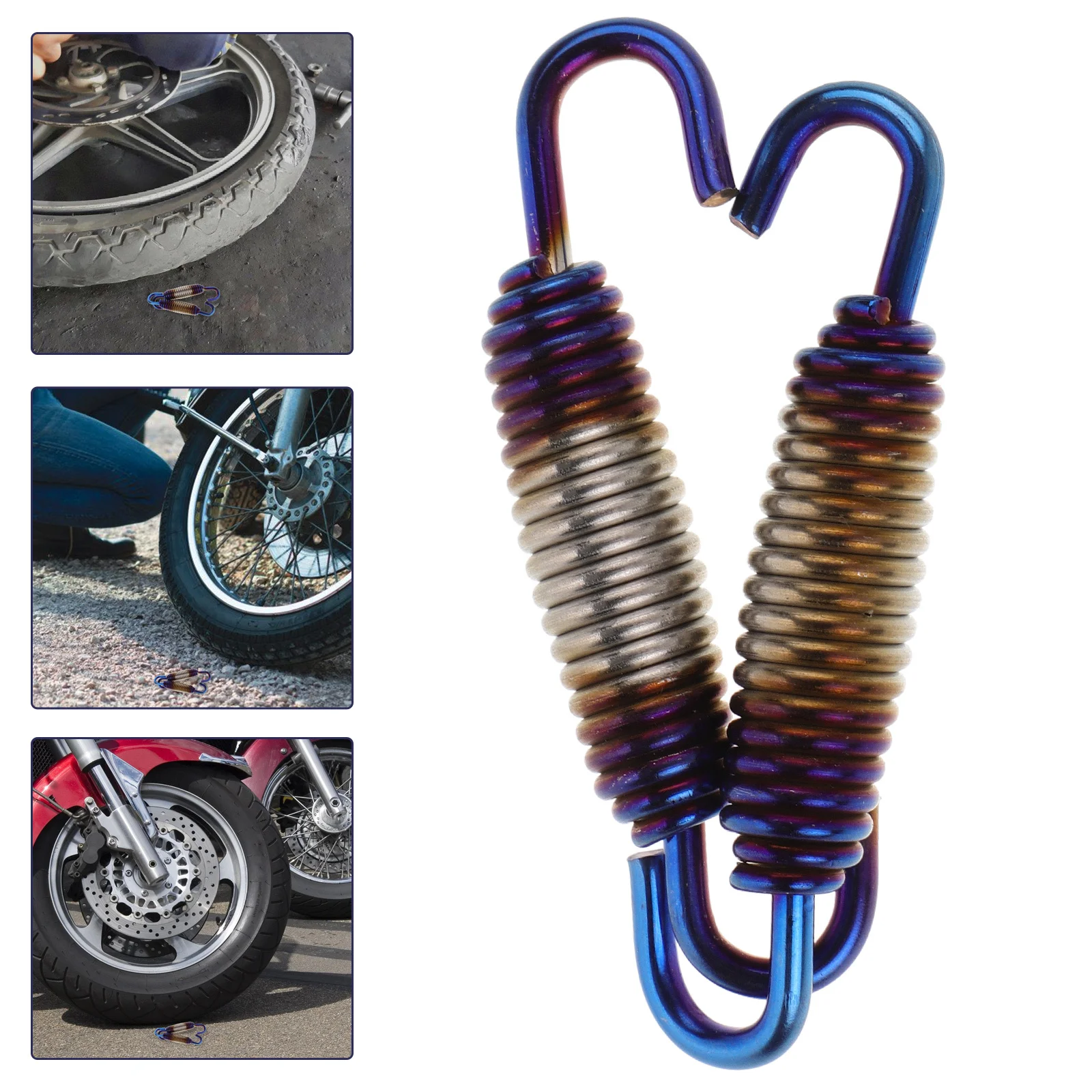 

2Pcs Pipe Spring Motorcycle Exhaust Muffler Spring Hook Metal Durable Swivel Hook Universal Motorcycle Replacement Part