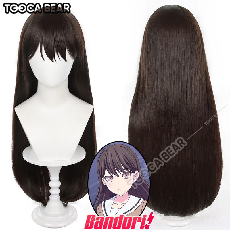 Shiina Taki Cosplay Wig Anime BanG Dream! It's MyGO!!! Dark Brown Long Hair Hair Heat-resistant Fiber Hair+Wig Cap Halloween