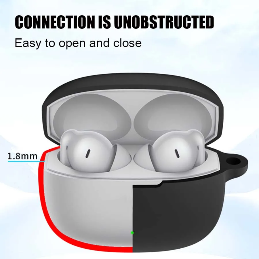 Silikonhülle für OnePlus Nord Buds 4 Pro Bluetooth Wireless-Kopfhörer, Schutzhülle, Schutzhülle, Zubehör – Detail 2