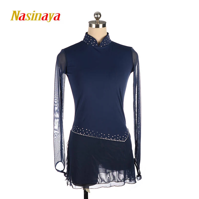 Figure Skating Competition Dress Girls' Customized Artistic Gymnastics Performance Dress Long Sleeve Dress