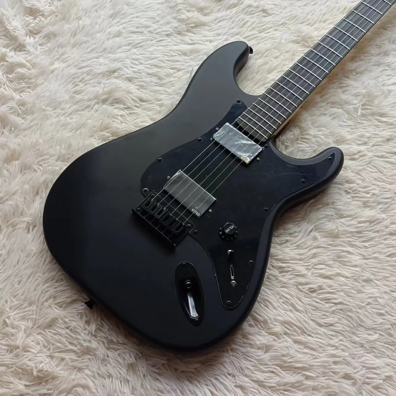 Oem 6 String Electric Guitar,Finish Matte Black Emg Pickup , Free Delivery