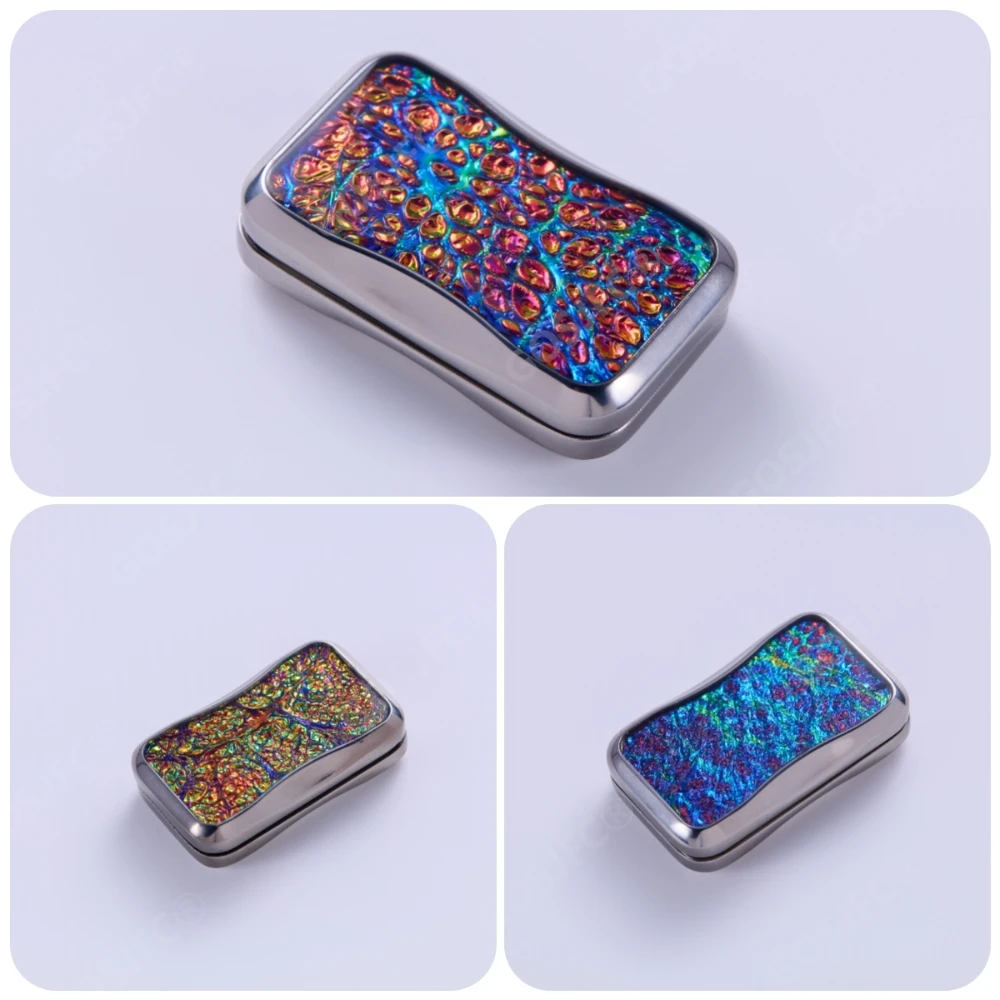 Sky Nest EDC Shimshy 6+8 Unlimited Pushing Slider Titanium Aluminum Zirconium Colorful Timascus Fidget Slider Stress Relief Toy