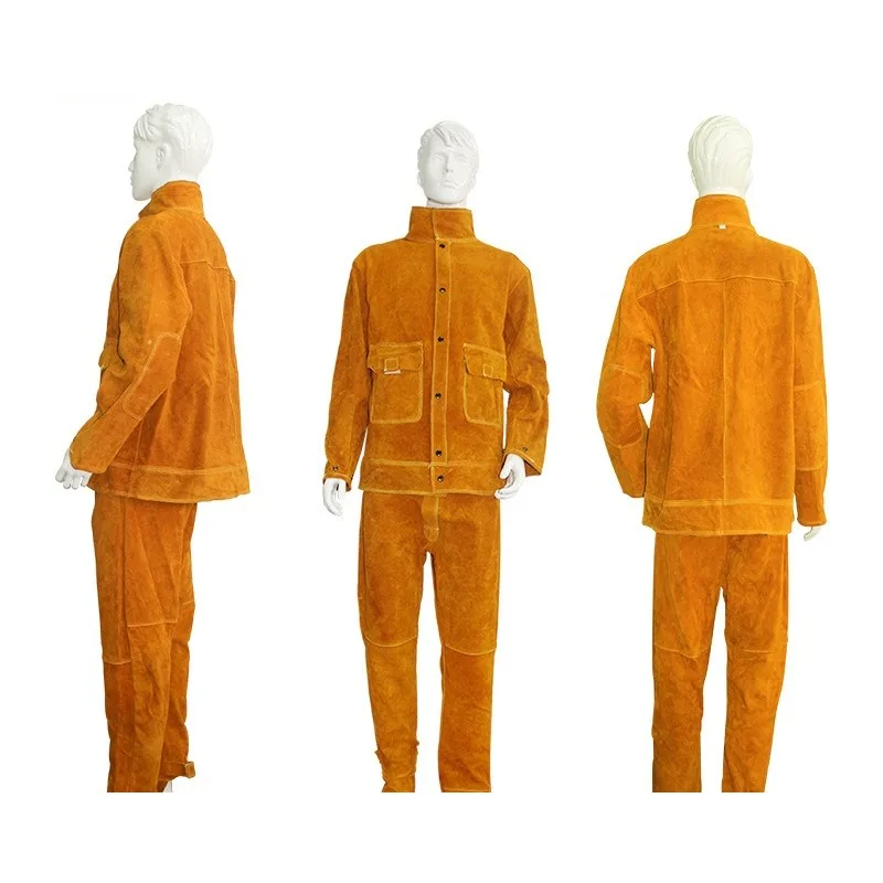 High-quality cowhide electric welding clothing welder welding split protective clothing argon arc welding anti-splash