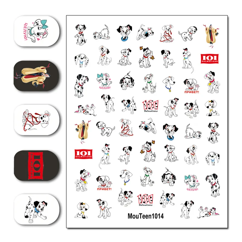 Disney 101Dog Nail Sticker Spot Dog Nail Decal Water Sticker 3.15inch*4.13inch #1014