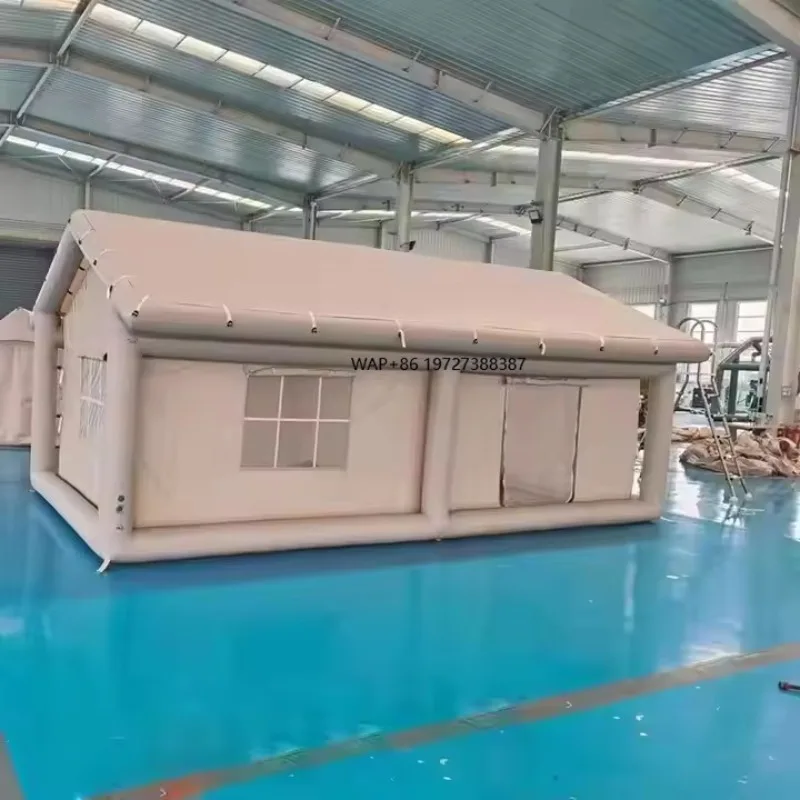 

Портативная уличная надувная палатка с двумя спальнями, водонепроницаемая ткань Оксфорд с воздушным насосом для кемпинга